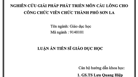 Ơn giời, tiến sĩ cầu lông!