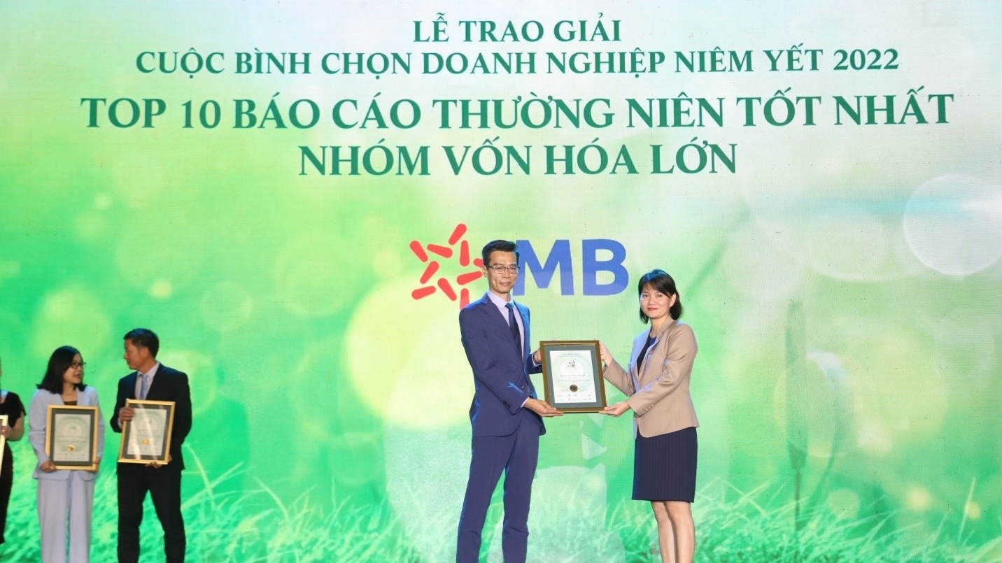 MB vào top 10 doanh nghiêp niêm yết có báo cáo thường niên xuất sắc nhất