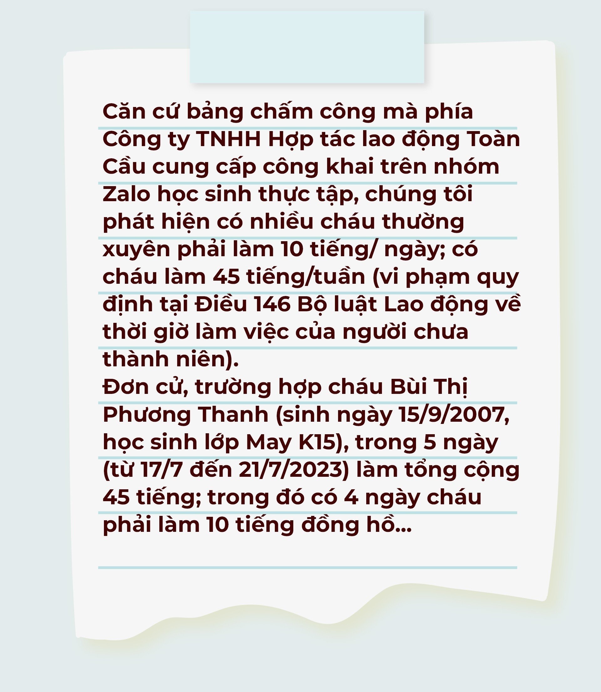 Học sinh thực tập làm công nhân – Kỳ 1: Chạy sản lượng, tăng ca đến kiệt sức