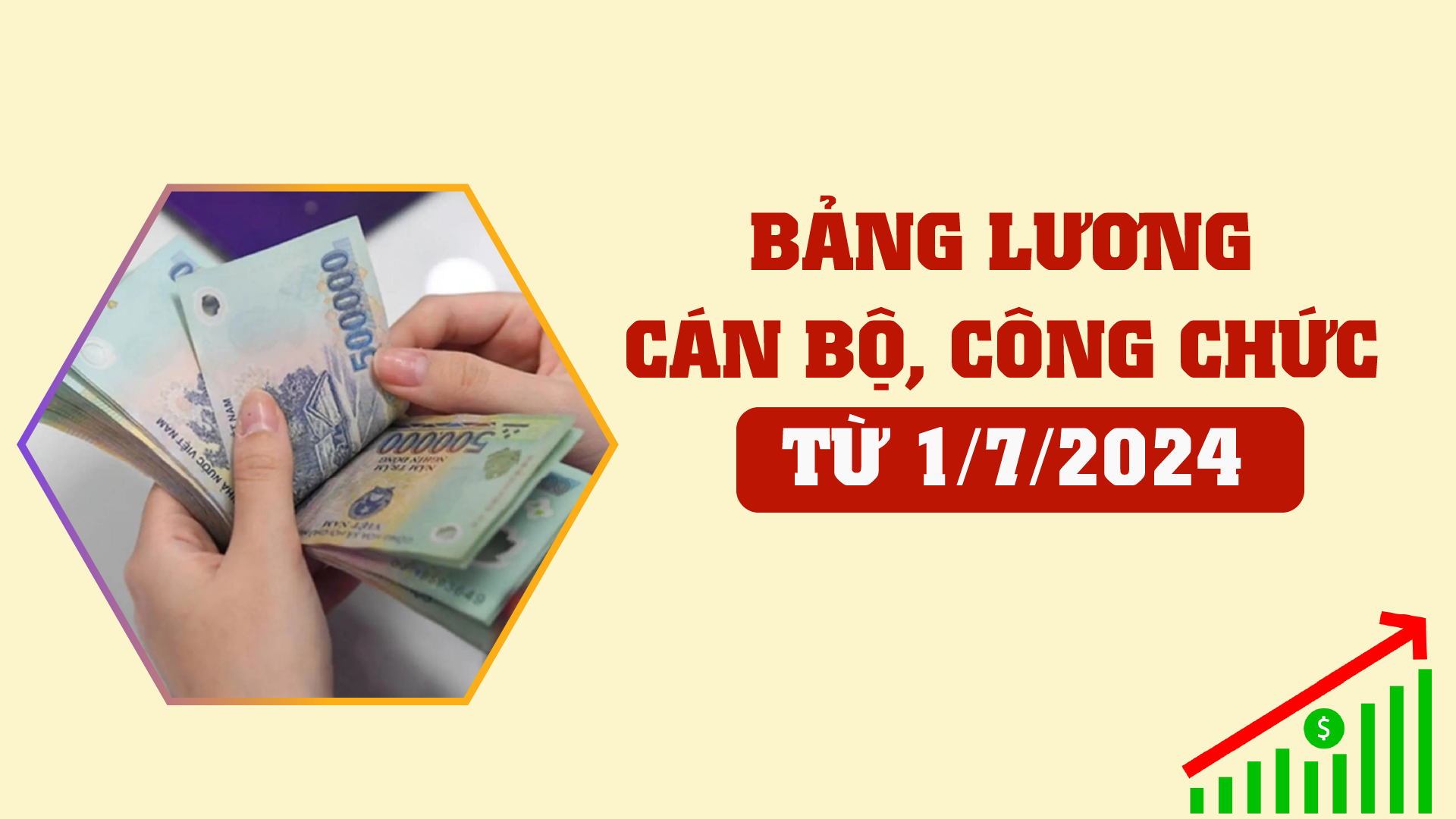 Bảng lương cán bộ, công chức từ ngày 1/7/2024