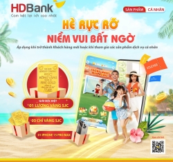 HDBank thưởng vàng SJC cho khách hàng sử dụng dịch vụ