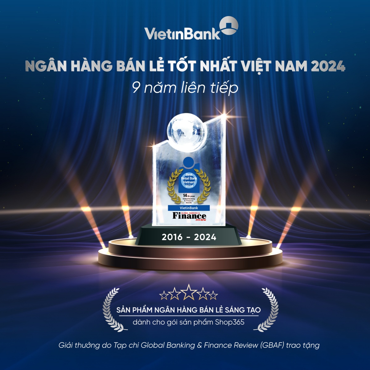 VietinBank trân trọng cảm ơn sự quan tâm, tin tưởng và ủng hộ của Quý khách hàng trong suốt thời gian qua