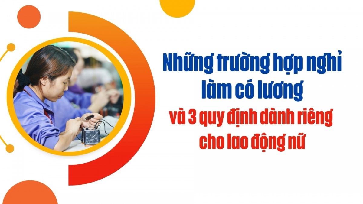 Những trường hợp nghỉ làm có lương và 3 quy định dành riêng cho lao động nữ