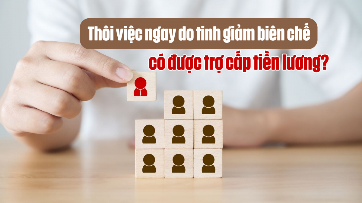 Thôi việc ngay do tinh giản biên chế có được trợ cấp tiền lương?