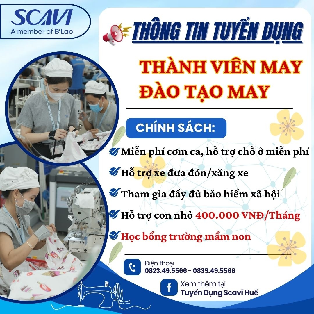 Thiếu hụt lao động, doanh nghiệp ở Huế đăng tuyển dụng với nhiều phúc lợi