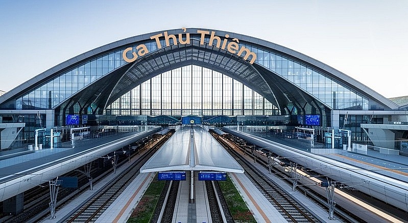 Phối cảnh ga Thủ Thiêm thuộc tuyến đường sắt Thủ Thiêm - Long Thành. Ảnh: Internet