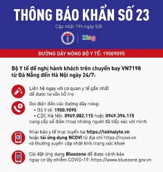 Khẩn cấp tìm người trên chuyến bay vn7198 có nhiều hành khách nhiễm covid-19