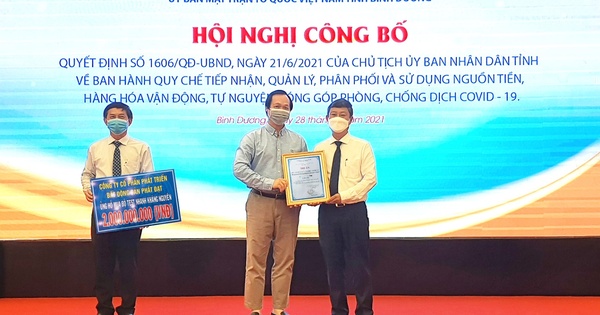 Phát Đạt được tỉnh Bình Dương vinh danh vì đóng góp cho cộng đồng