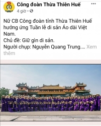 Sôi nổi cuộc thi “Nữ CNVCLĐ với áo dài truyền thống” qua Facebook