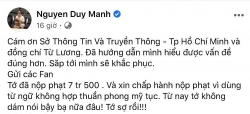 Ca sỹ Duy Mạnh đã bị phạt vì hành vi gì?