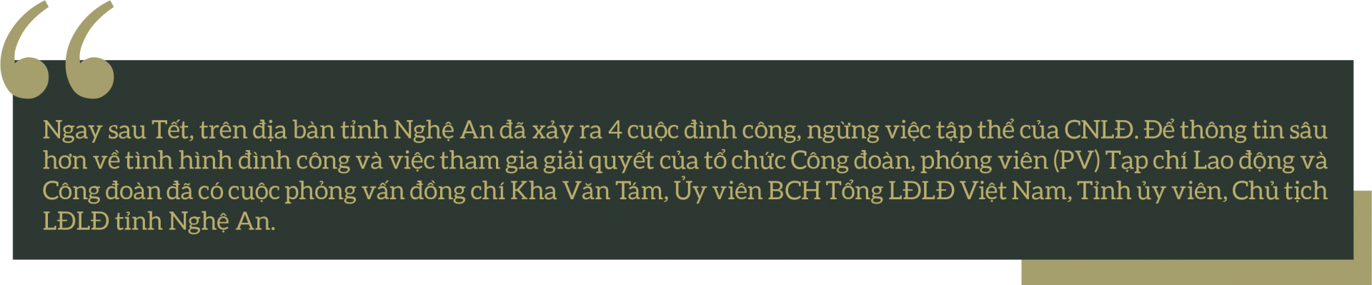 LĐLĐ tỉnh Nghệ An: Kịp thời hỗ trợ, ổn định tình hình