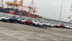Lộ ảnh hàng trăm xe Toyota Corolla Cross 2024 cập cảng Việt Nam