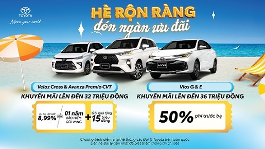 Chào hè với ưu đãi hấp dẫn khi mua Toyota Veloz Cross, Avanza Premio và Vios