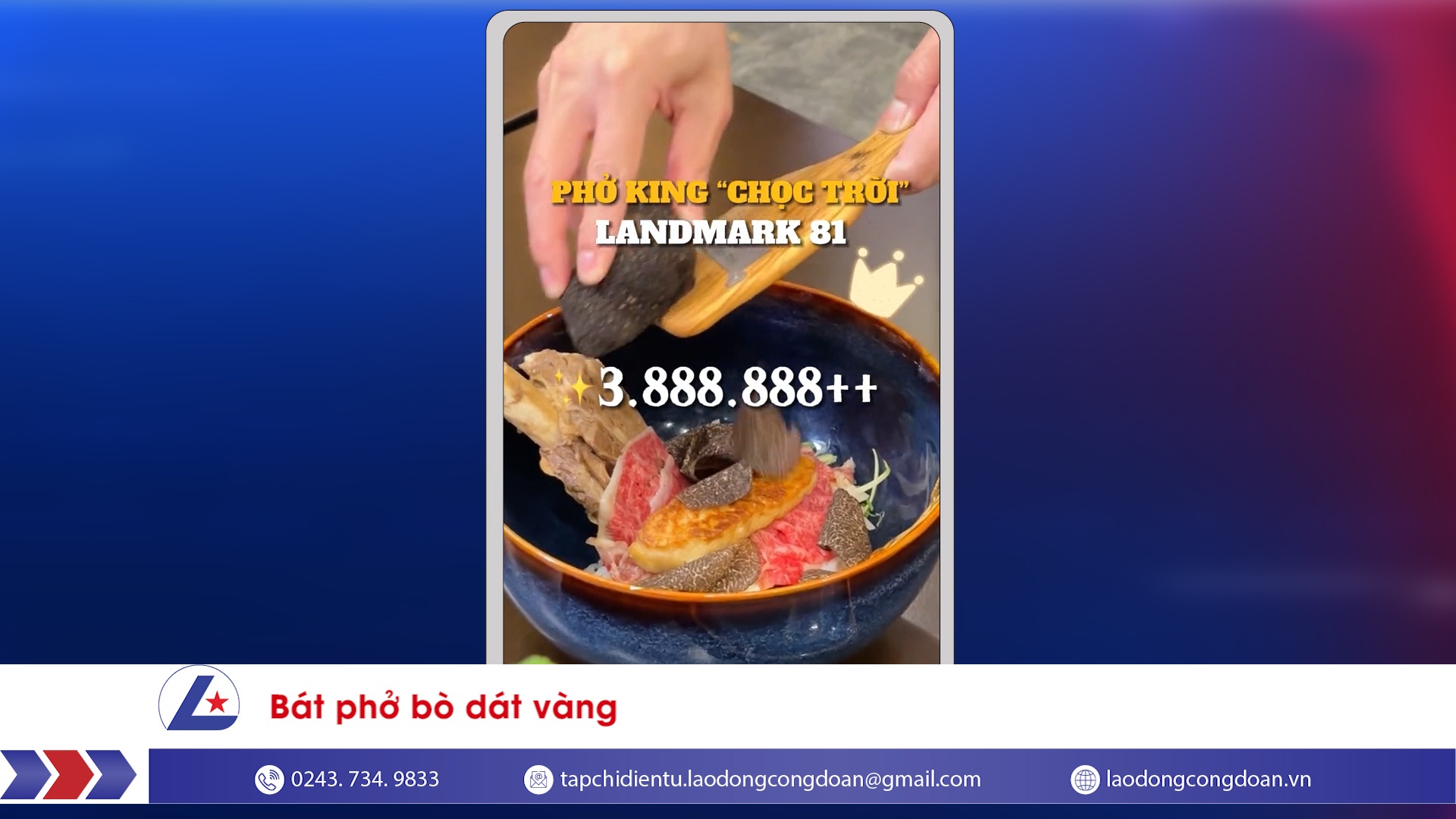 Bát phở bò dát vàng