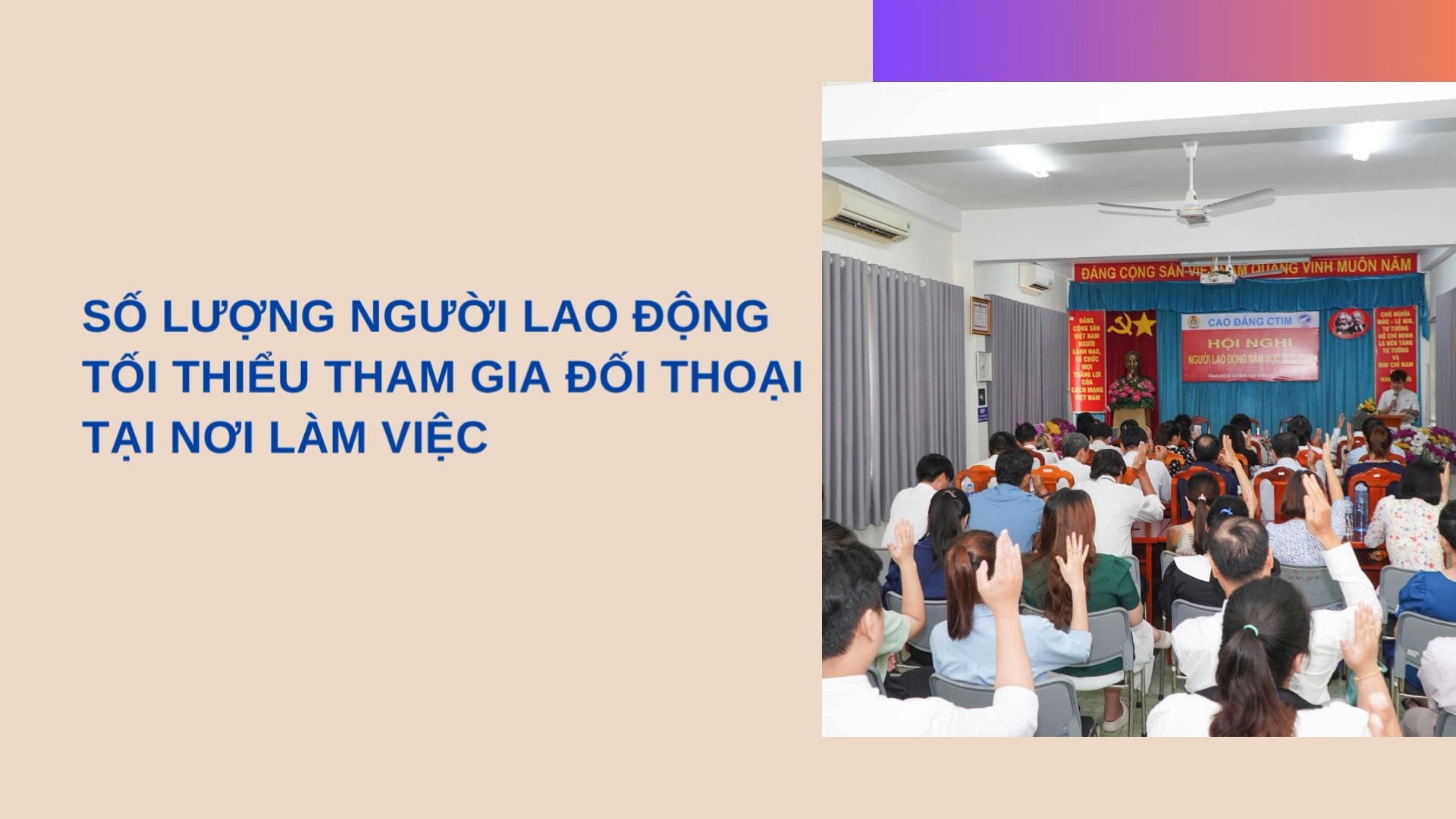 Số lượng người lao động tối thiểu tham gia đối thoại tại nơi làm việc