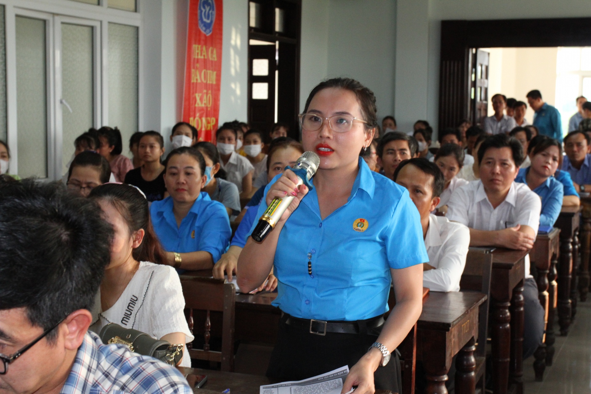 Video trích cảnh "Đối thoại tháng 5" giữa sở ngành, cơ quan chức năng tỉnh Thừa Thiên Huế với gần 200 CNLĐ tại huyện Phú Vang