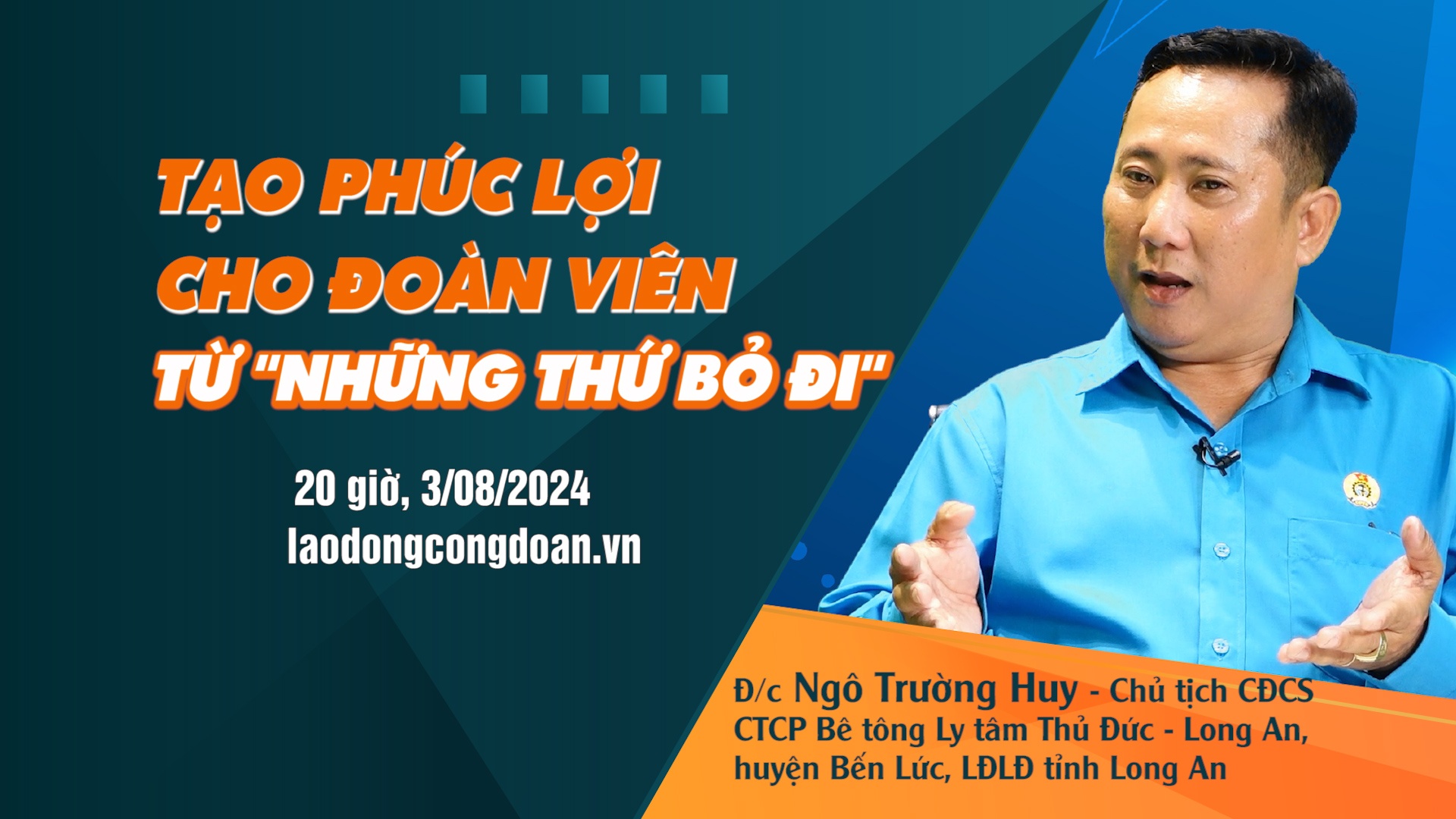 Đón xem Talk Công đoàn: Tạo phúc lợi cho đoàn viên từ "những thứ bỏ đi"