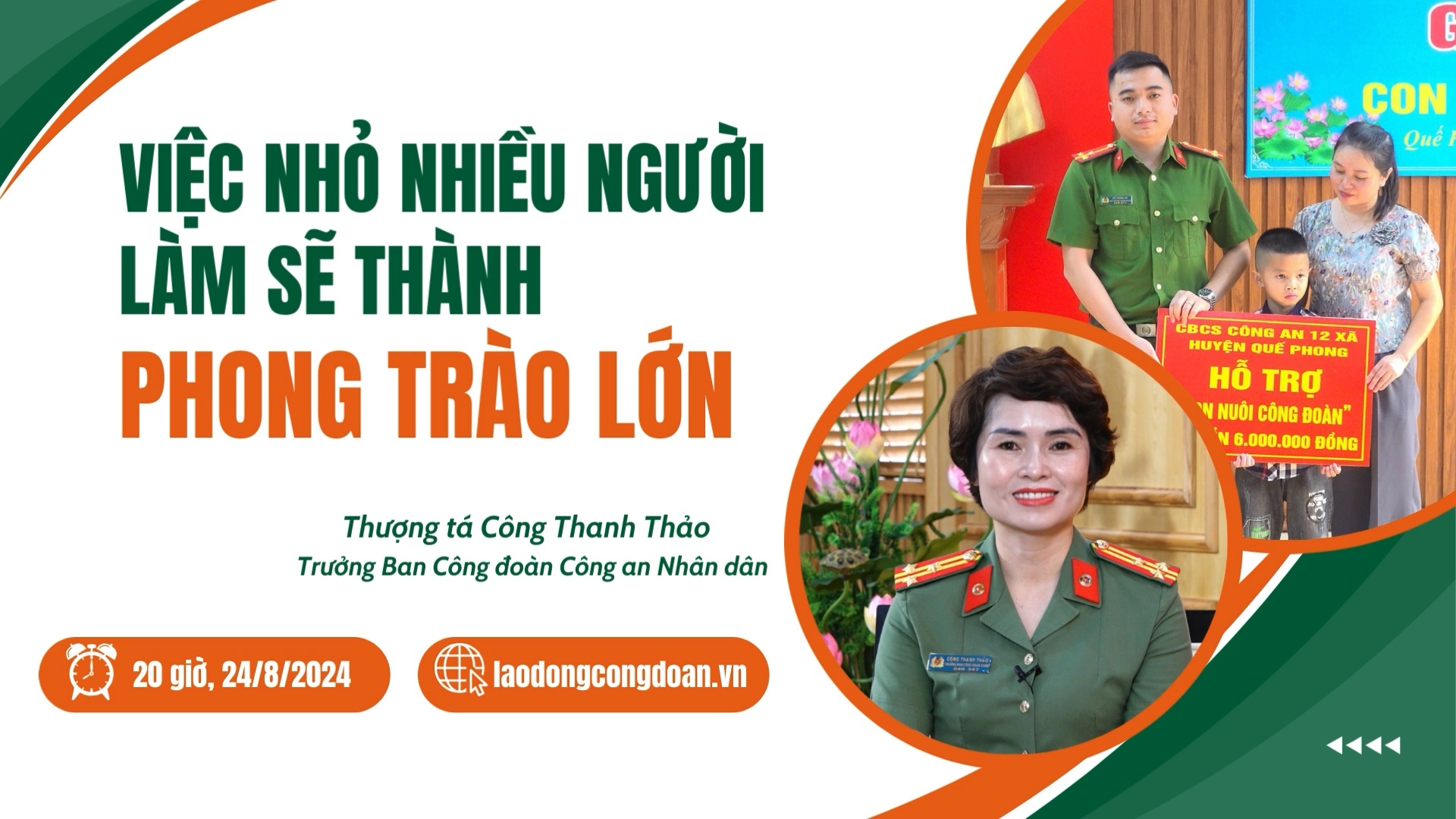 Đón xem Talk Công đoàn: Việc nhỏ nhiều người làm sẽ thành phong trào lớn