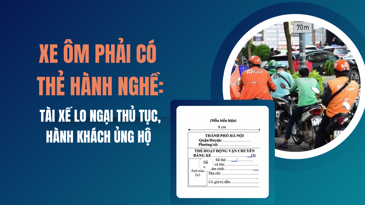 Hà Nội đề xuất người chạy xe ôm phải có thẻ hành nghề, tài xế lo lắng vì thủ tục